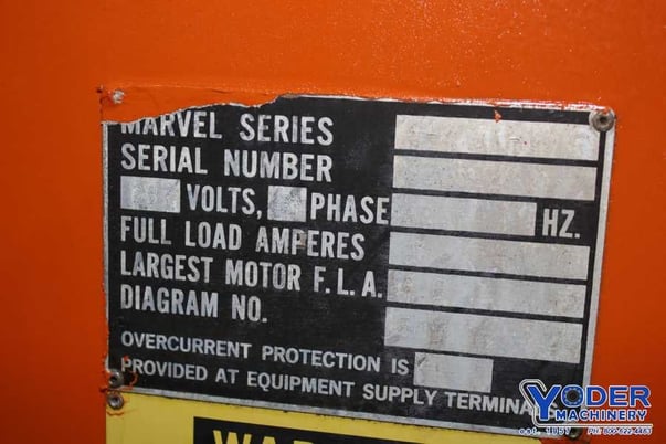 18" x 20" Marvel #Series-8-Mark-I, vertical band saw, 14.8' x 1" blade, 2 HP, 50-450 FPM, 1981 - Image 10