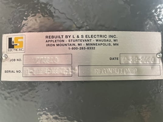 400 HP 1800 RPM Allis-chalmers, Frame 30JS8, Drip-Proof Ball Bearing, 4160 Volts - Image 2