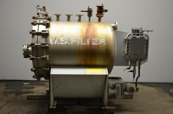 US Filter, Pressure Leaf Filter, 3' 6" diameter x 4' straight side, 3000 gallon vessel, 150/FV PSI @ 250F - Image 1