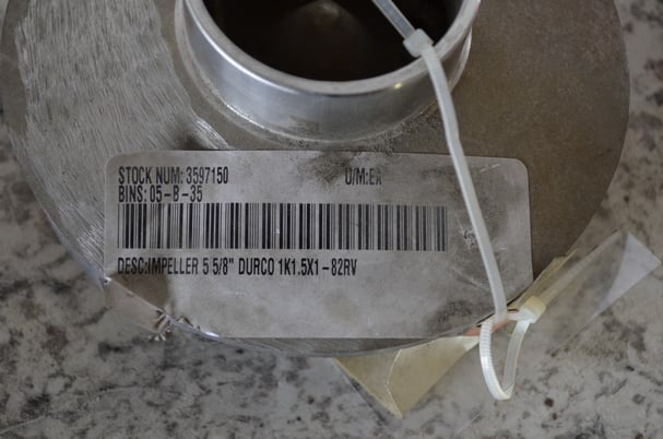 Durco #1K1.5X1 - 82RV, 50754, Pump Impeller, 5-5/8" diameter - Image 6