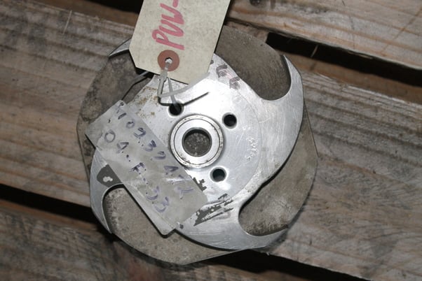 FlowServe #KB103RV-CD4, MY50754A-CD4, Pump Impeller, 6-5/8" diameter, 316 Stainless Steel, NEW - Image 2