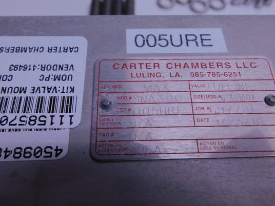 6" Valve Mounting Kit, for Tufline Xomox, NEW, 3 Available - Image 4