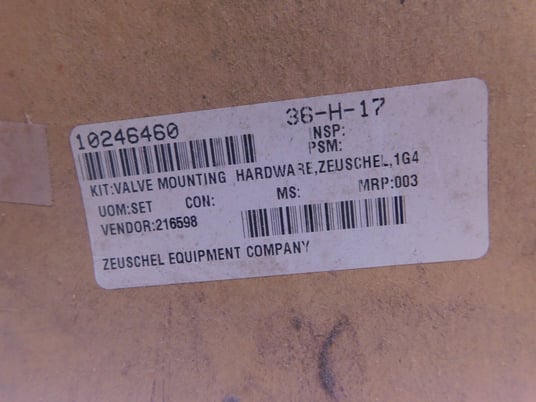 Zeuschel #1G4, Valve Mounting Kit, NEW - Image 6