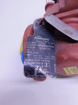 1" Flowserve Durco, Lined Plug Valve, 150# Flange, NEW - Image 3