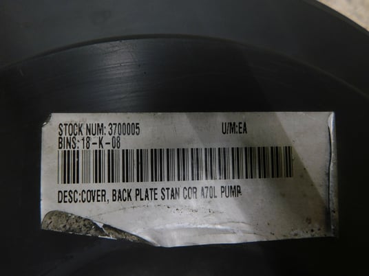 Stancor, Pump Back Plate, 13" diameter, Teflon, NEW - Image 3