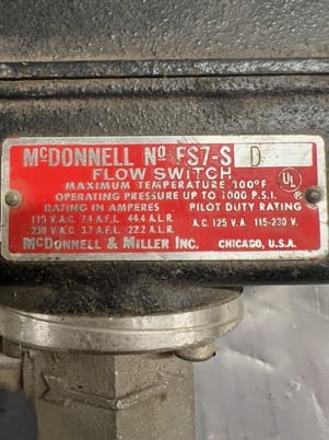 McDonnell & Miller #FS7-SD, Flow Switch, 1000 psi, 300 F, 115-230 V - Image 2