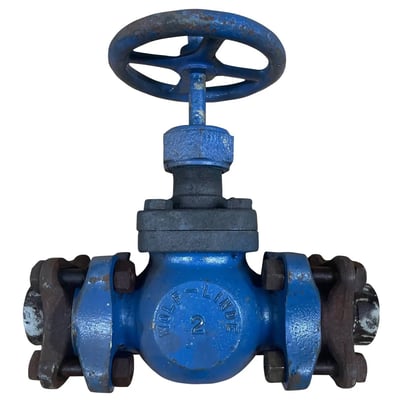 2" Wolf-Linde #5847, Globe Shut-Off Valve w/Flanges - Image 1
