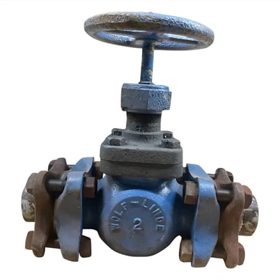 2" Wolf-Linde #5847, Globe Shut-Off Valve w/Flanges - Image 2