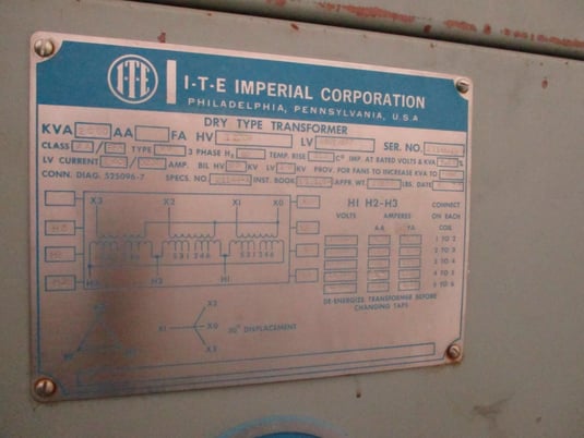 2000 KVA 12000 Primary, 480/277 Secondary, ITE, Dry Type - Image 3