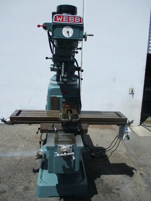 Webb Champ, Milling machine w/chrome ways, variable speed, 10" x50"table - Image 2