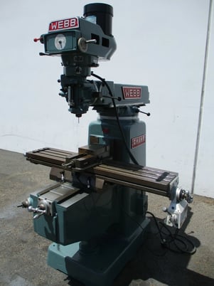 Webb Champ, Milling machine w/chrome ways, variable speed, 10" x50"table - Image 8