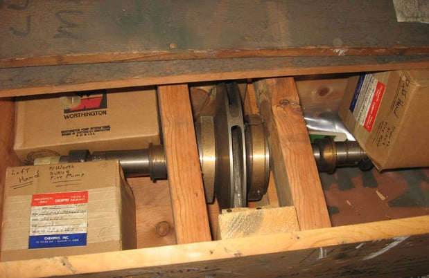 Worthington 3LRV-9 pump impeller, 575 GPM, 3500 RPM, includes mechanical seals, new/unused - Image 1