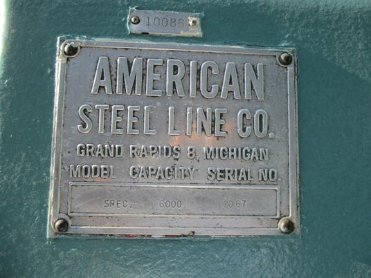 6000 lb. American #SPEC-6000, motorized coil feeder, inclined body - Image 3