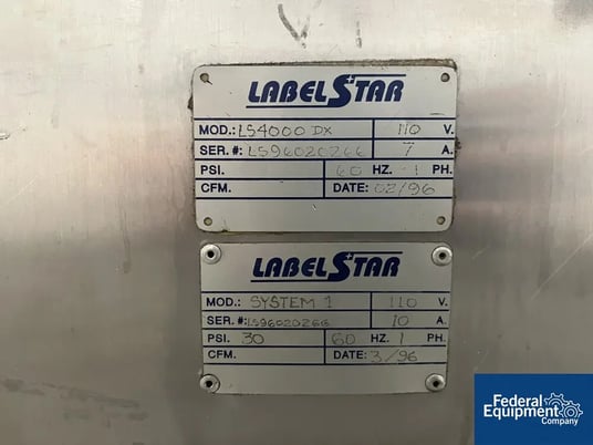 Labelstar #LS4000DX, Wrap Around Labeler, 30 psi, 110 V, 1996 - Image 2