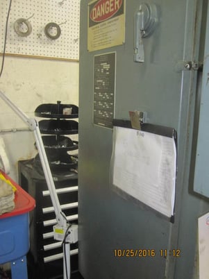 1-3/8" x 3-1/8" Reed-Prentice #B210, 2 die cylindrical thread roller, 5 HP, infeed only, hydraulic tank - Image 6