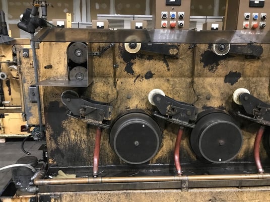 MacBee #4HFME, 4 block wire drawing machine, 13" block diameter, 3 HP per block, 0-600 FPM - Image 2