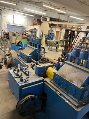 1/2" Lewis #9FHA, high speed flying shear wire straightener & cutoff, 22' run out length, 400 FPM - Image 3