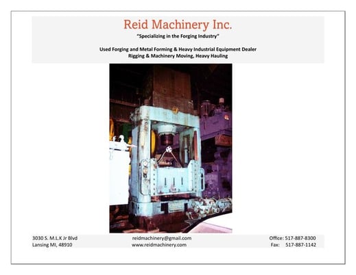 400 Ton, HPM Hydraulic Press, 8" bolster, 6' x 4' die area - Image 2