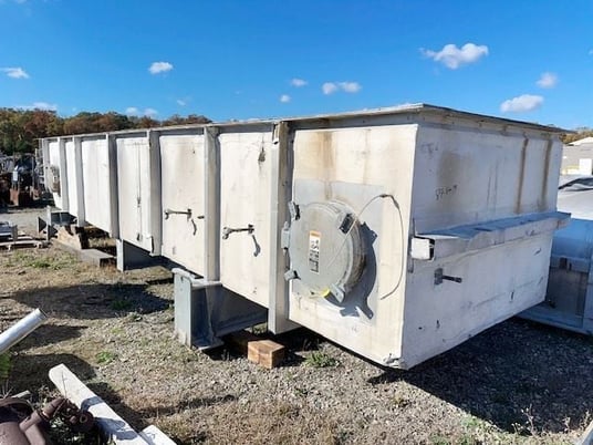 Carrier, Stainless Steel fluid bed dryer, 70" W x 30' L dryer bed, includes rotary valve discharge, 1998 - Image 1