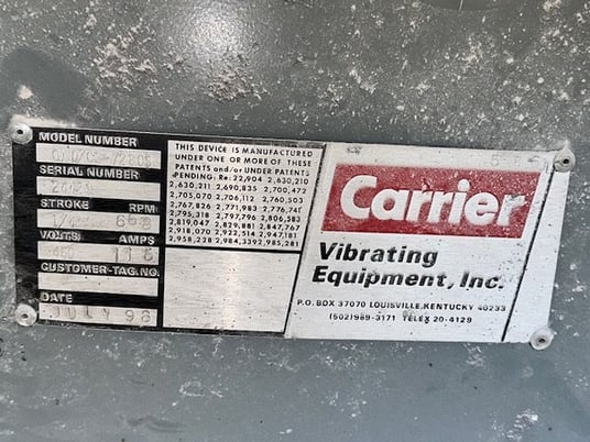 Carrier, Stainless Steel fluid bed dryer, 70" W x 30' L dryer bed, includes rotary valve discharge, 1998 - Image 2