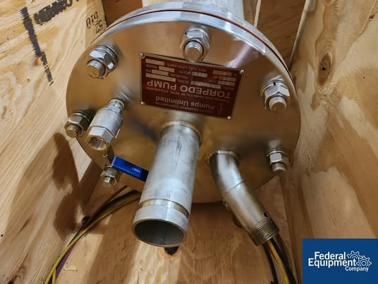 2" Pumps Unlimited #T17-22-25, Torpedo Pump, Stainless Steel, 80 gpm at 400 psi, driven by 25 hp, 460 volt - Image 4