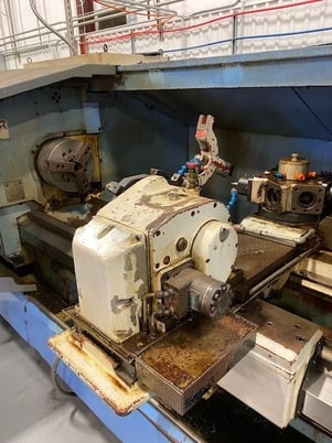 Mazak #M-4Nx1500U, CNC Flat Bed Lathe, 22" swing, 60" centers, 4.1" bore, 1996 - Image 1
