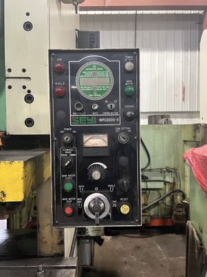 220 Ton, Seyi, gap frame press, 8.66" stroke, 17.72" Shut Height, 4.33" ram adj., 25-55 SPM, air clutch - Image 3