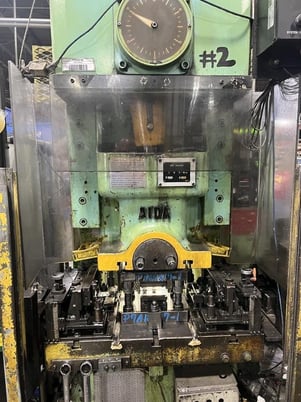 39 Ton, Aida #NC1-35(1), single crank gap frame press, 1.96" stroke, 7.87"Shut Height, 14.9"x11.8"ram - Image 3