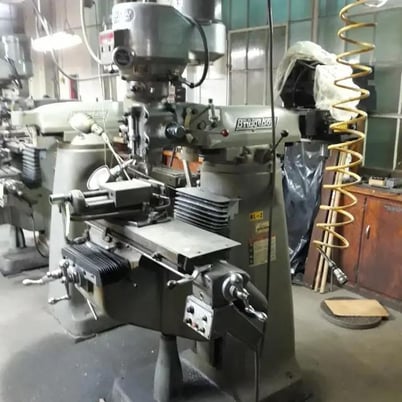 Bridgeport #12BR25, Turret Mill, 2 HP, Mdl 2J VariDrive Head, Power Crossfeed, Vice, 1977 - Image 10