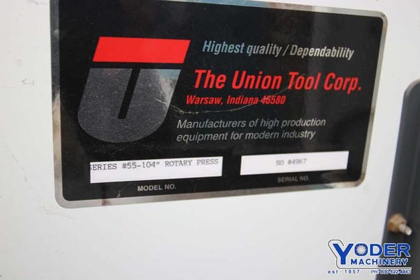 104" Union Tool #50-104, rotary laminator, 8" roll diameter, 20-100 FPM, #71483 - Image 2