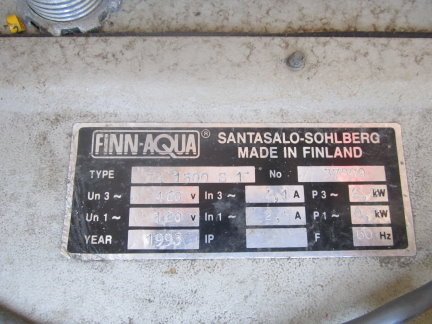 Finn Aqua #1500-S1, Boiler, Pure Steam Generator, 80 HP, 1240 kg/hr. pure steam @ 116 psi, 3258 PPH plant - Image 9