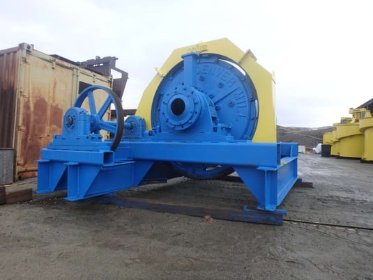 4' x 5' Denver, Ball Mill, 37' diameter Sheave, rubber lined, 2-pc bull gear - Image 9