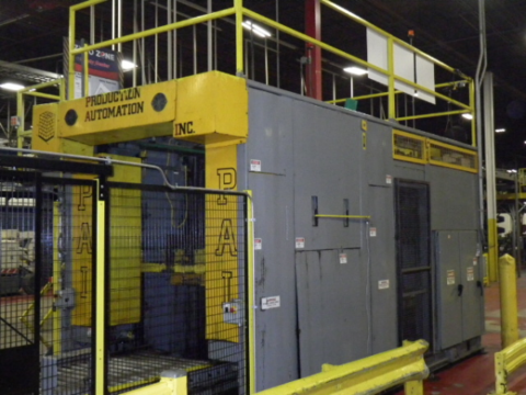 PAI #4500, high level palletize, 45 cases/min., 76" max load height, 11 pallet magnetic capacity, 15 cfm @ 60 - Image 2