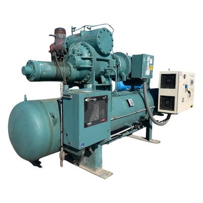 175 HP Frick #RWF-222B, rotry screw compressor package, R-717 refrigerant, Quantum HD Control panel, 2000 - Image 2