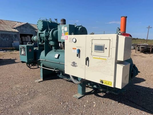 175 HP Frick #RWF-222B, rotry screw compressor package, R-717 refrigerant, Quantum HD Control panel, 2000 - Image 9