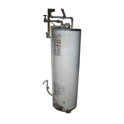 34000 BTUH Rheem #21V40-7 Fury hot water heater, 40 gallon, 5"-14" inlet, serial #RN 0797106316 - Image 1