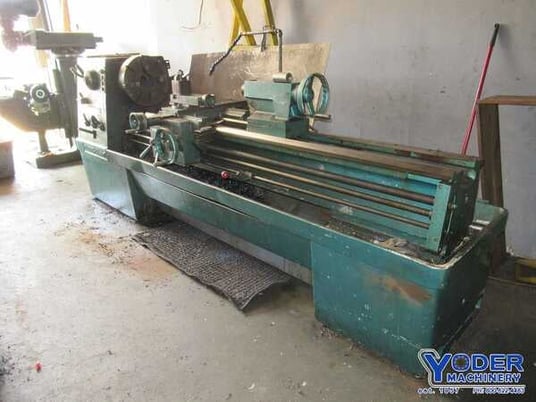 17" x 80" Clausing #8055, gap engine lathe, 4-jaw 15" chuck, 1968, #70592 - Image 1