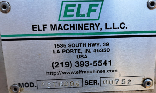 ELF #ACT600R, Inline Capper/Torquer Machine, 6-Spindle, adjustable gripper belts, 25-110 mm Caps - Image 8
