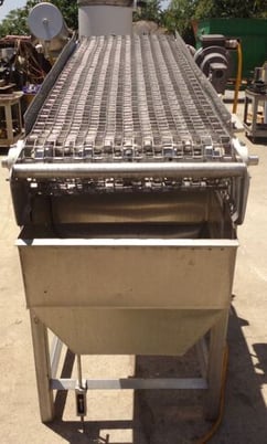 20" wide x 5.5' long, Stainless Steel Dewatering Belt Conveyor, 44" infeed, 50" discharge, 16" x 20" x 20" - Image 4