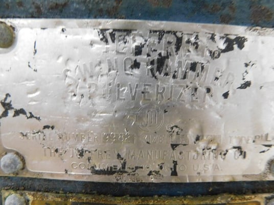 Jeffrey #PUL, 15 x 28 swing hammer pulverizer, 15 HP, 3520 RPM, 3 phase - Image 8