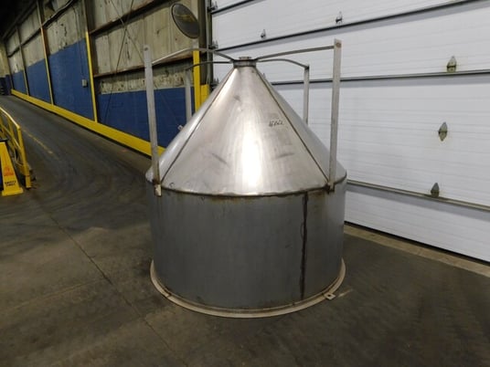Stainless Steel Cone Hopper, 304 Stainless Steel, 72" ID, 36" wall - Image 3