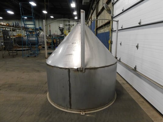 Stainless Steel Cone Hopper, 304 Stainless Steel, 72" ID, 36" wall - Image 4