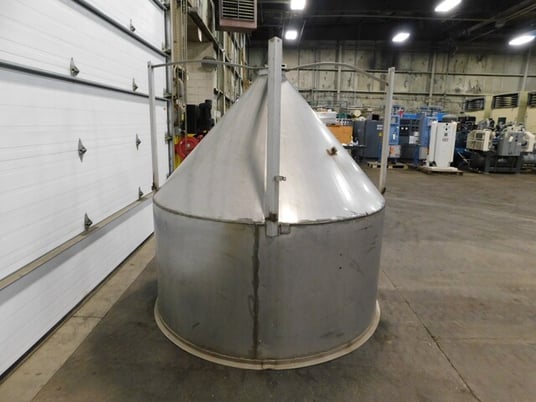 Stainless Steel Cone Hopper, 304 Stainless Steel, 72" ID, 36" wall - Image 5