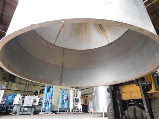 Stainless Steel Cone Hopper, 304 Stainless Steel, 72" ID, 36" wall - Image 7