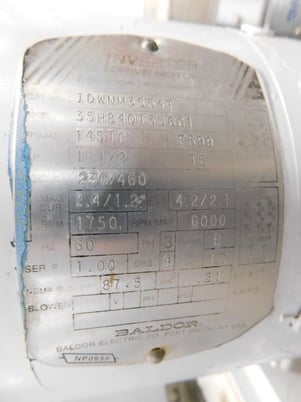 Fedco #PH3, single head filler, 316 Stainless Steel, 1.5 HP, 1750 RPM, 3 phase 230/460 V. - Image 7