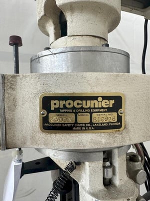 16" Jet #JDP-17MF, drill press, 18" x 15.5" table, with Procurnier #3 tapping attachment - Image 8