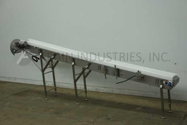 14" wide x 17.9' long, Ssi Conveyors, Stainless Steel frame belt conveyor, table top 40" infeed height and - Image 5