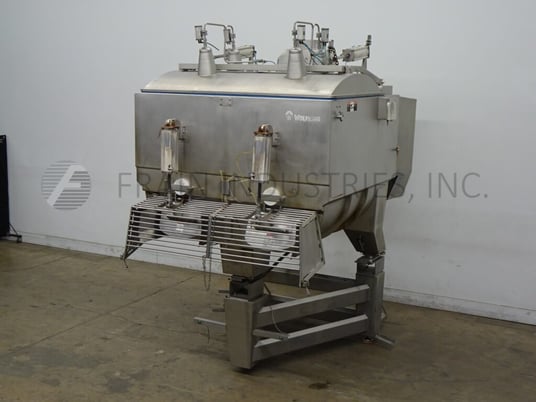 160 cu.ft. Wolfking #TSMV-3250L, Stainless steel, dual trough, vacuum paddle blender, (2) 20 HP drives, with - Image 5