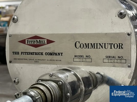 Fitzpatrick #D6A Fitzmill, Stainless Steel construction, pan feed with external control panel, 460 volt - Image 3