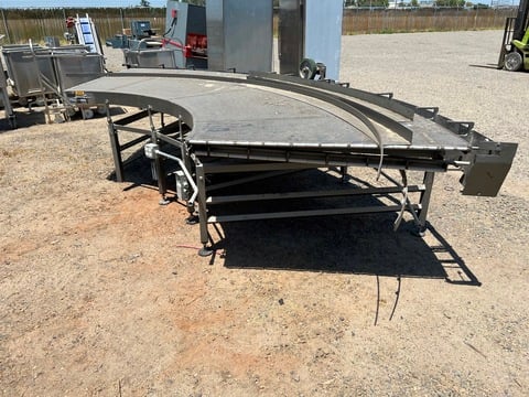 56" wide x 12' long, Bakery Equipment & Controls #TC-90-1, 90 Degree Right Turn Belt Conveyor, 36" H belt - Image 2